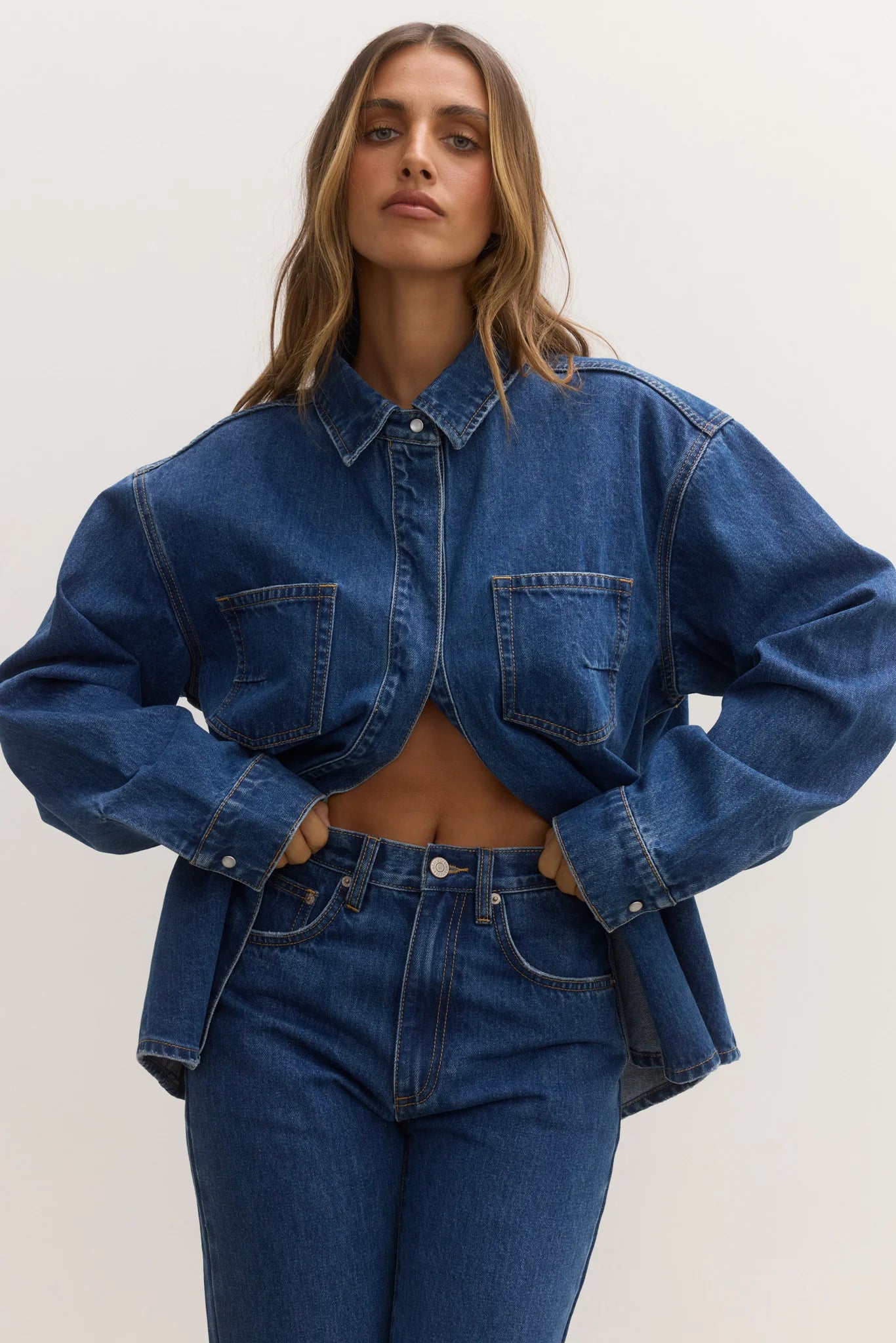 Bayse Harper Denim Schacket Denver Blue