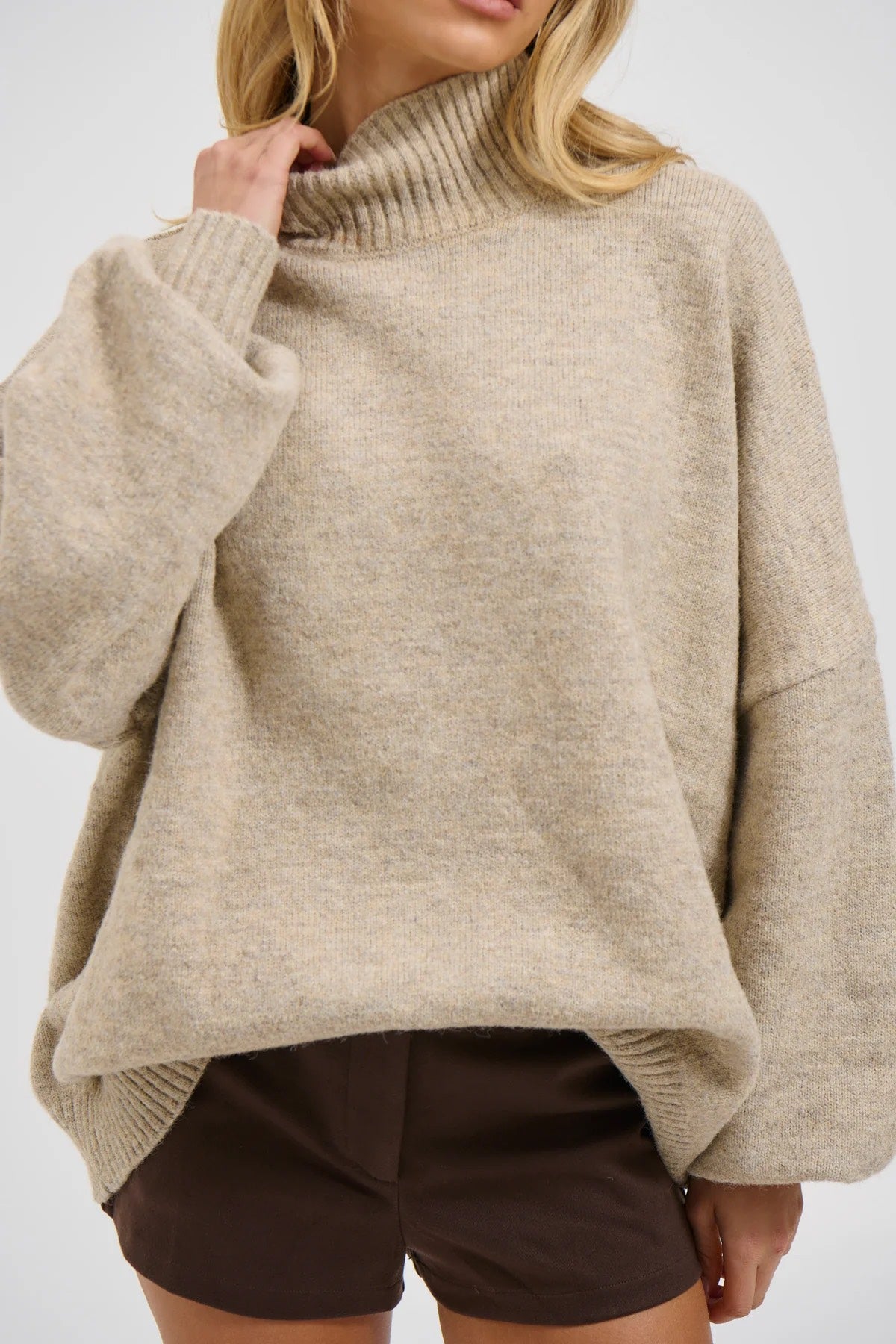 Kai High Neck Knit Oatmeal