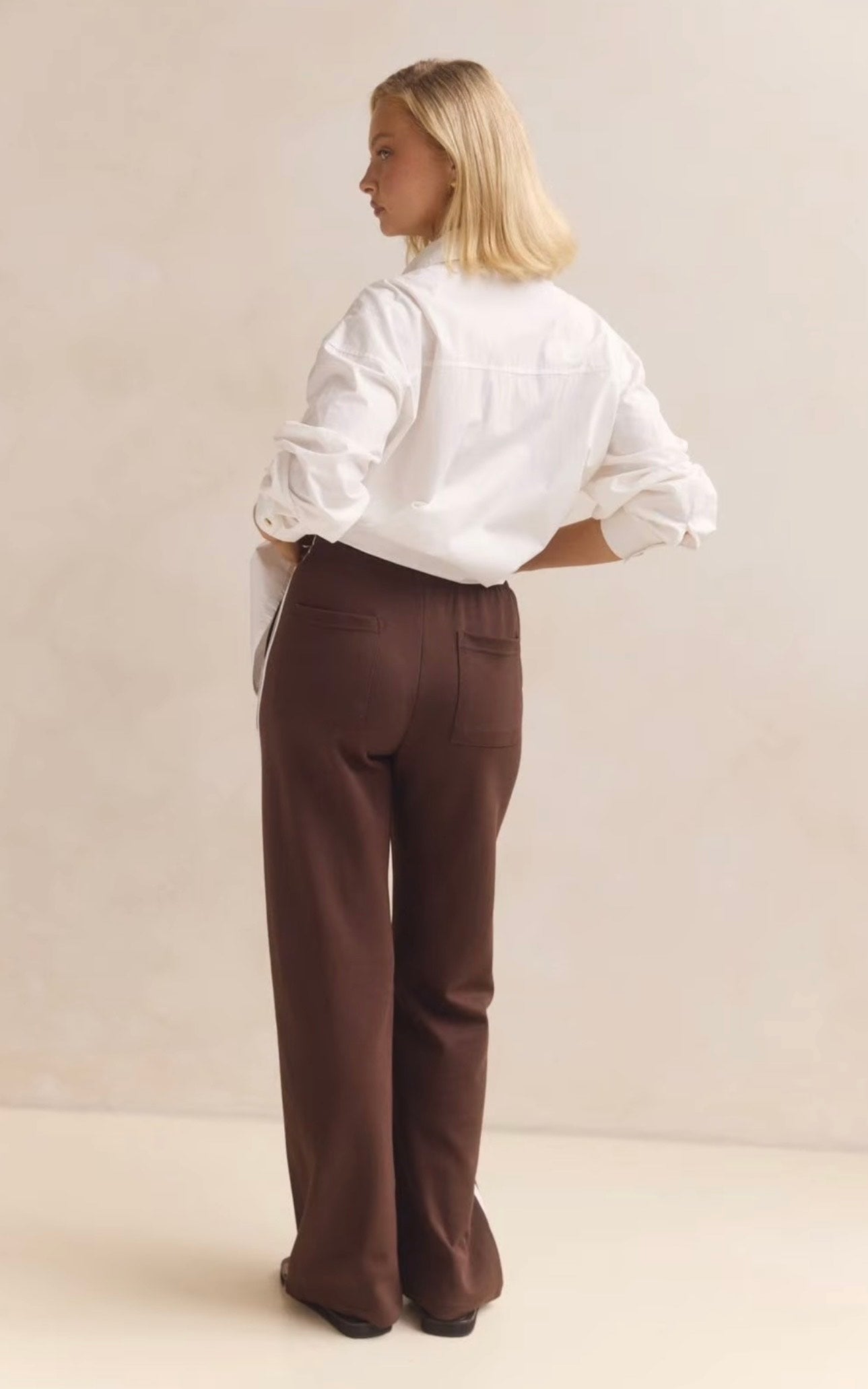 The Mika Stripe Pant Choc