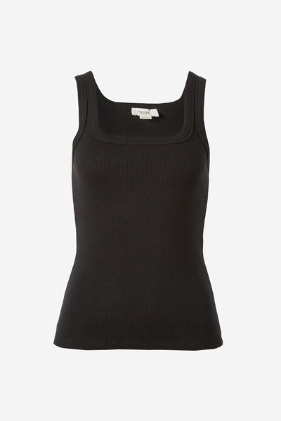 Ceres Life Contour Rib Square Neck Tank Black