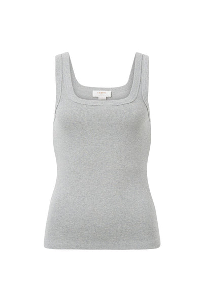 Ceres Life Contour Rib Square Neck Tank Grey