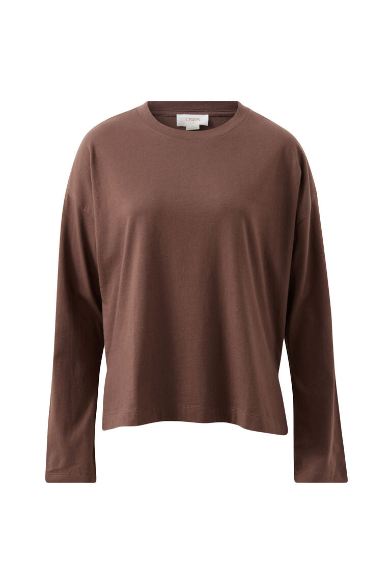 Ceres Life LS Slouchy Tee Brunette Brown