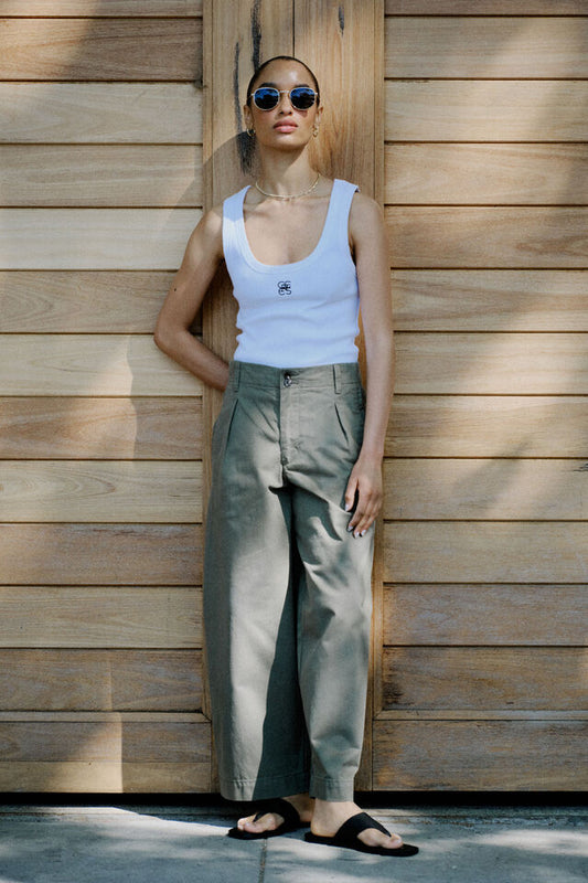 Ceres Life Pleat Twill Pant Soft Olive