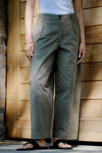 Ceres Life Pleat Twill Pant Soft Olive