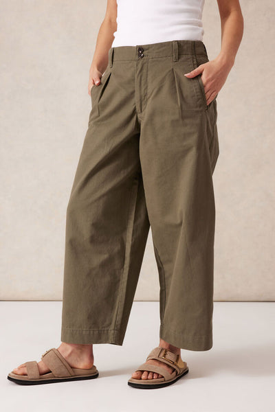 Ceres Life Pleat Twill Pant Soft Olive