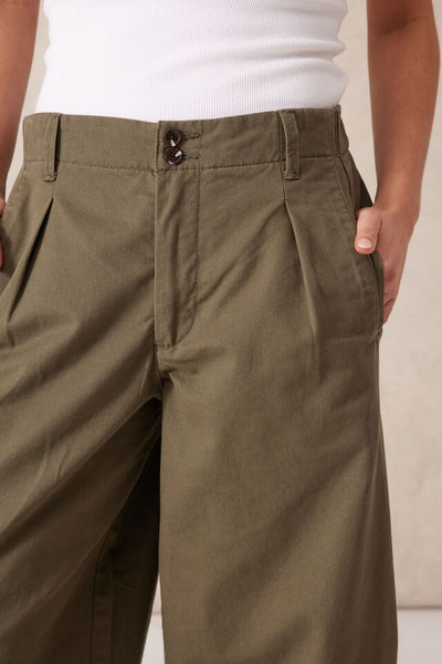 Ceres Life Pleat Twill Pant Soft Olive