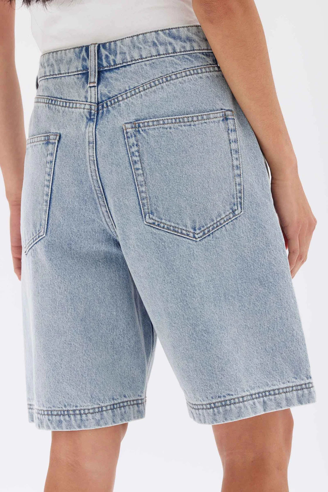 Assembly Label Relaxed Denim Short Light Stone