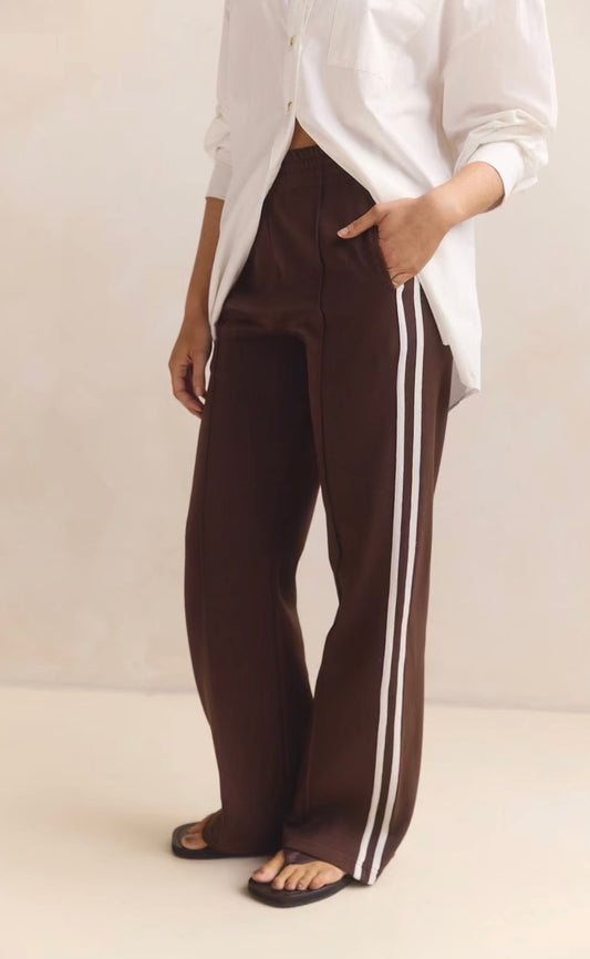The Mika Stripe Pant Choc