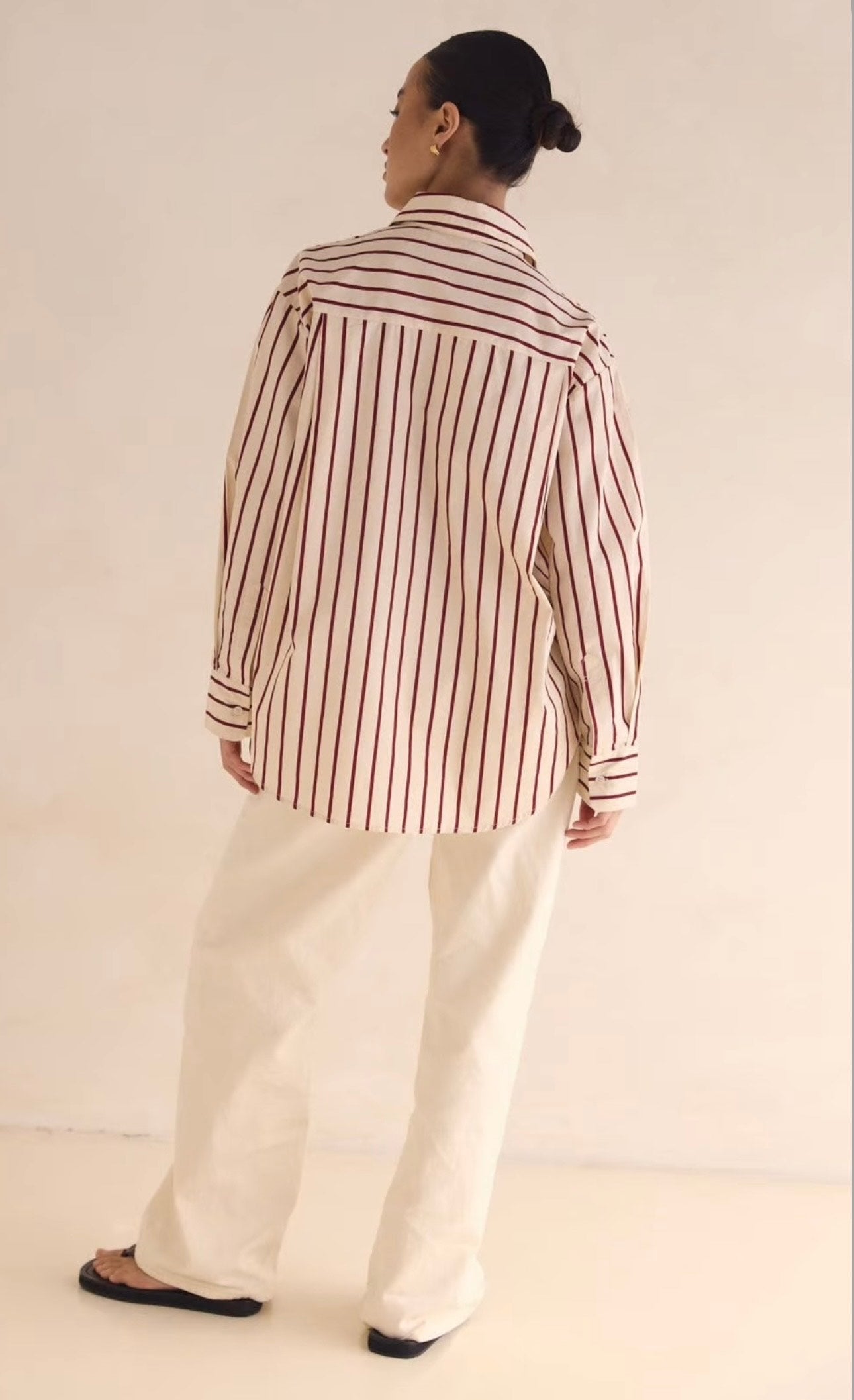 Willow Shirt Cream Red Stripe