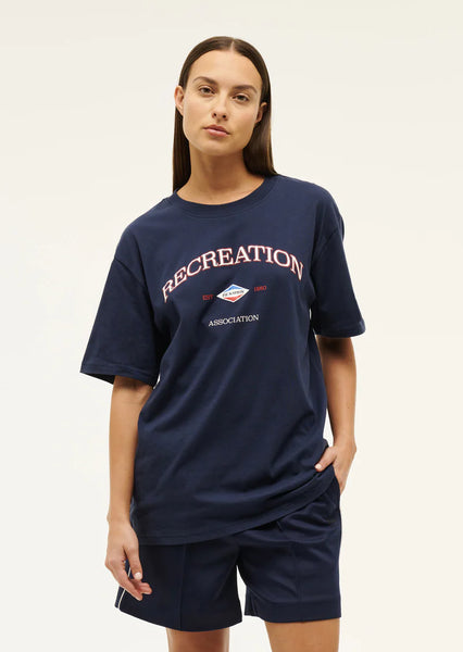 P E Nation Recreation Tee Dark Navy