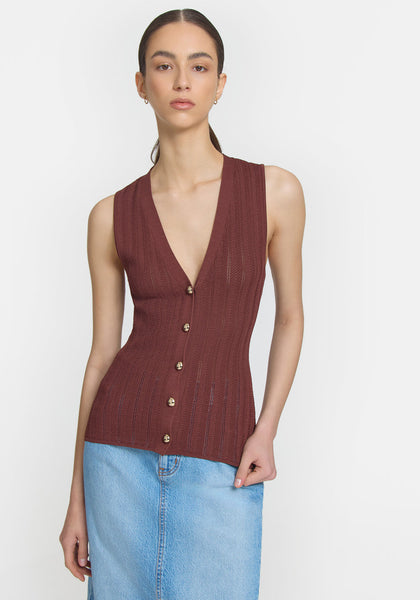 Viktoria & Woods Plaza Vest Garnet