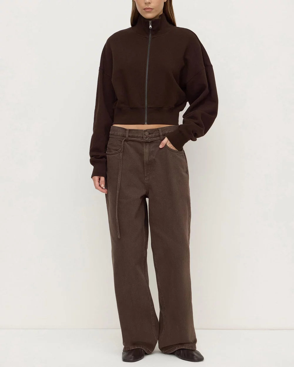 Brushed Cotton Jacket Ganache