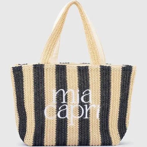 Mia Capri Vacay Tote Pink, Light Blue, Navy, Wine and Green